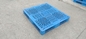 منصات بلاستيكية مزدوجة الجوانب HDPE كبيرة الحجم 1200 × 1100 مم أزرق