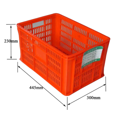 صندوق بلاستيك قابل للتكديس للخضراوات قابل للطي صناديق بلاستيكية حمراء