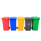 صندوق قمامة بلاستيكي خارجي HDPE باللون الأخضر سعة 100 لتر 120 لتر مزبلة بلاستيكية خارجية