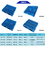 المنصات البلاستيكية ذات الأربع اتجاهات HDPE القابلة للتثبيت على البلاستيك 1200 مم × 1000 مم × 150 مم