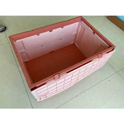صندوق تخزين بلاستيك HDPE قابل للطي مع غطاء مرفق